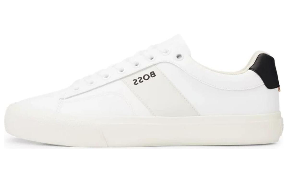 

Кроссовки BOSS Panelled Logo-print Sneakers, белый