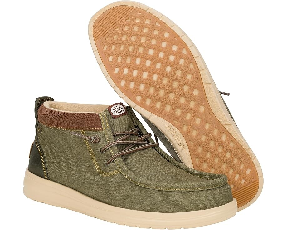 

Лоферы Hey Dude Wally Mid GripR Workwear, цвет Dusty Olive