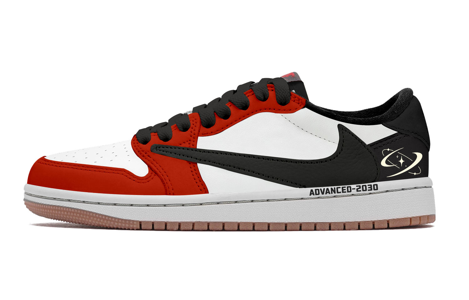 

Jordan Кроссовки Travis Scott x Air 1 Black Red Barb 20 Low top Vintage Basketball Shoes Unisex Red White Black