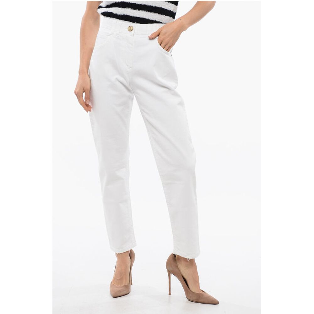

Белые хлопковые джинсы Деним Balmain, White
