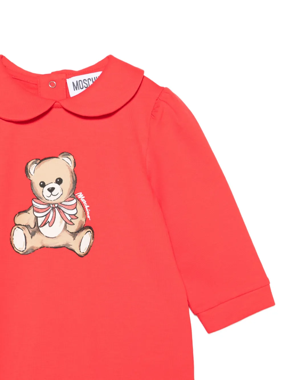 Комбинезон с принтом мишек Moschino Kids, красный — фото 3