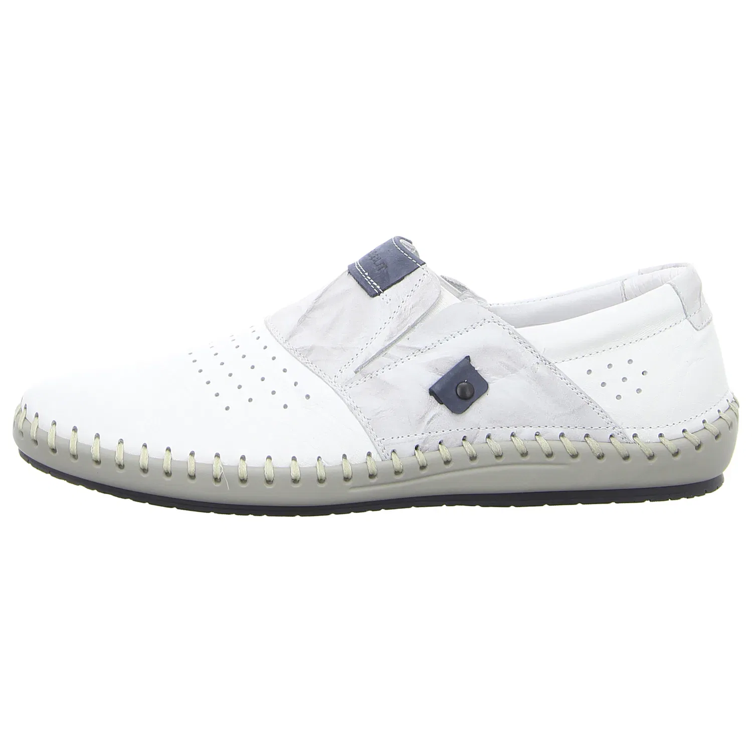 Slipper из кожи Krisbut, белый — фото 2