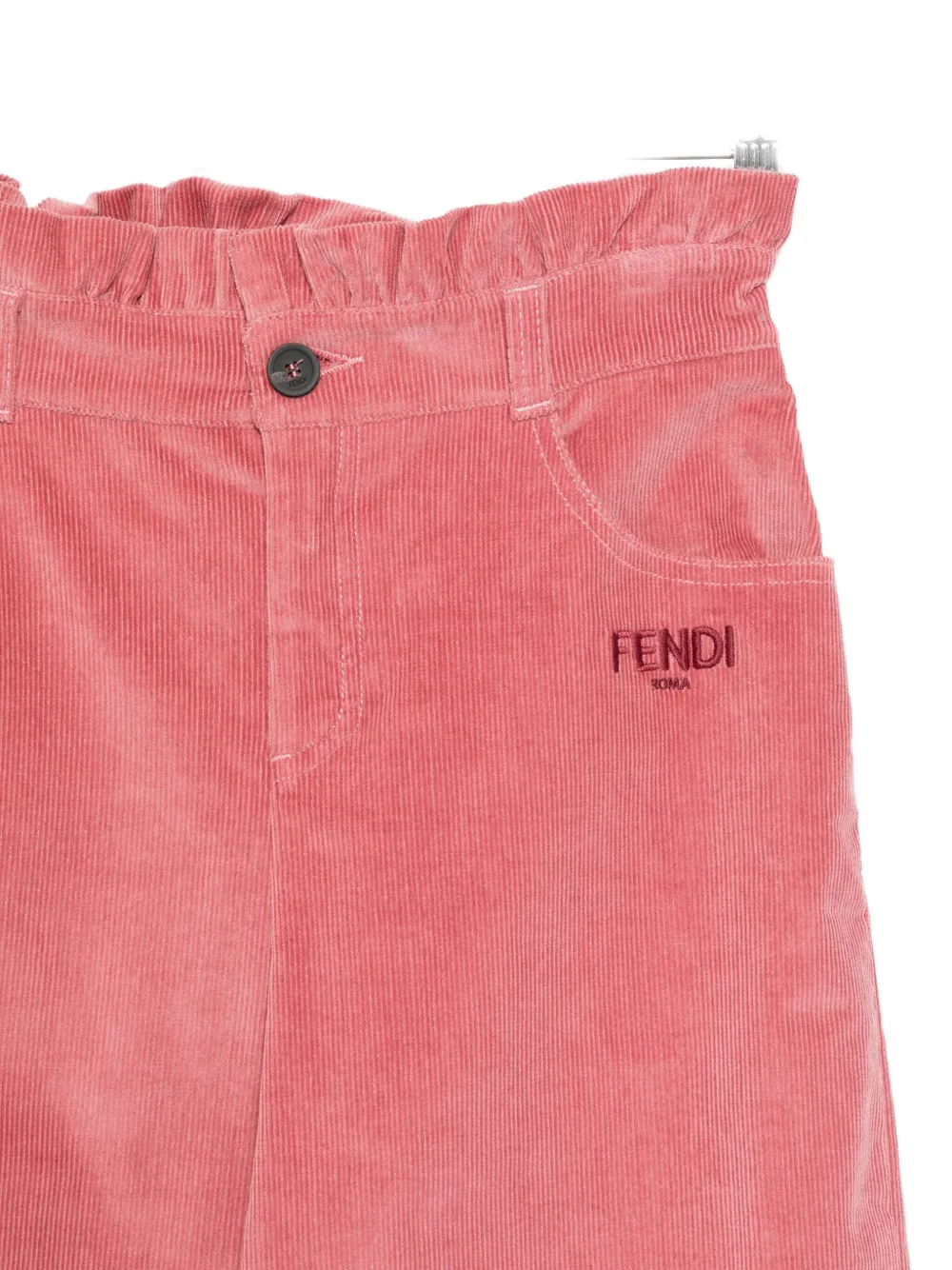 Вельветовые брюки Fendi Kids, розовый — фото 3