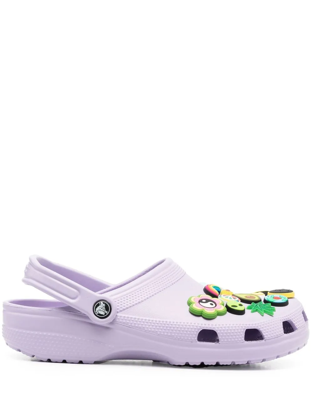 

Кроксы с нашивками Crocs, фиолетовый