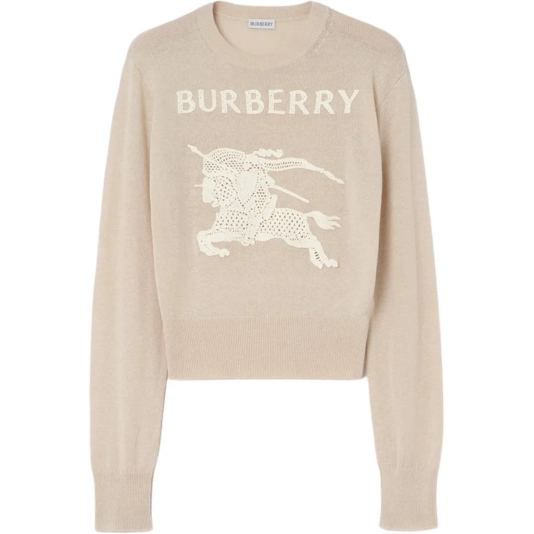 Свитер Burberry, женский, стиль главной улицы, бежевый