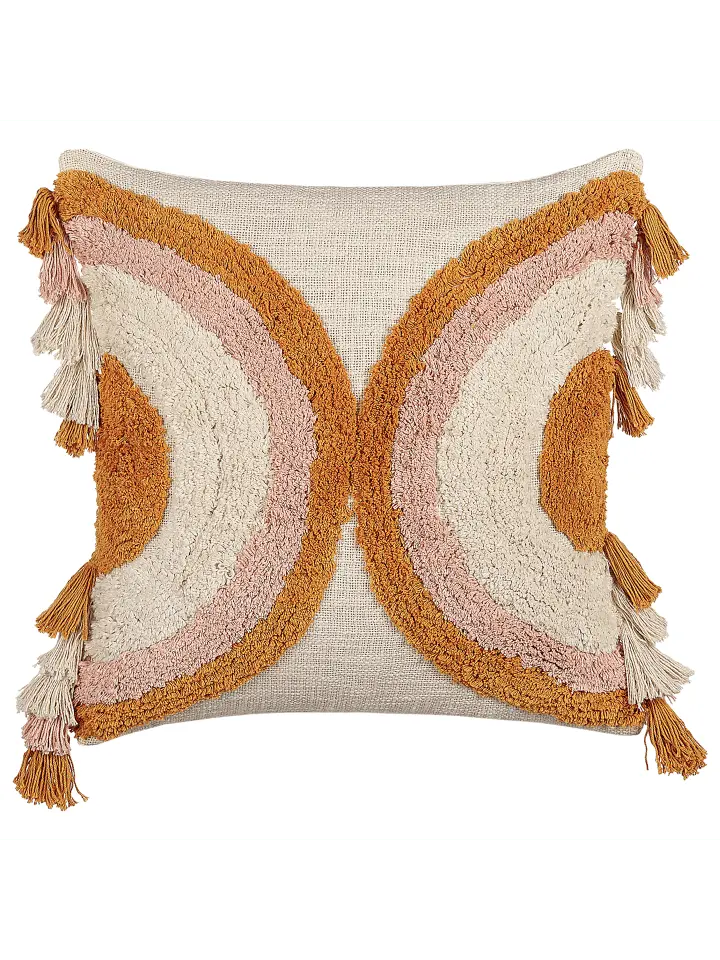 

Декоративная подушка Beliani Deko LABLAB, цвет bunt/orange/beige