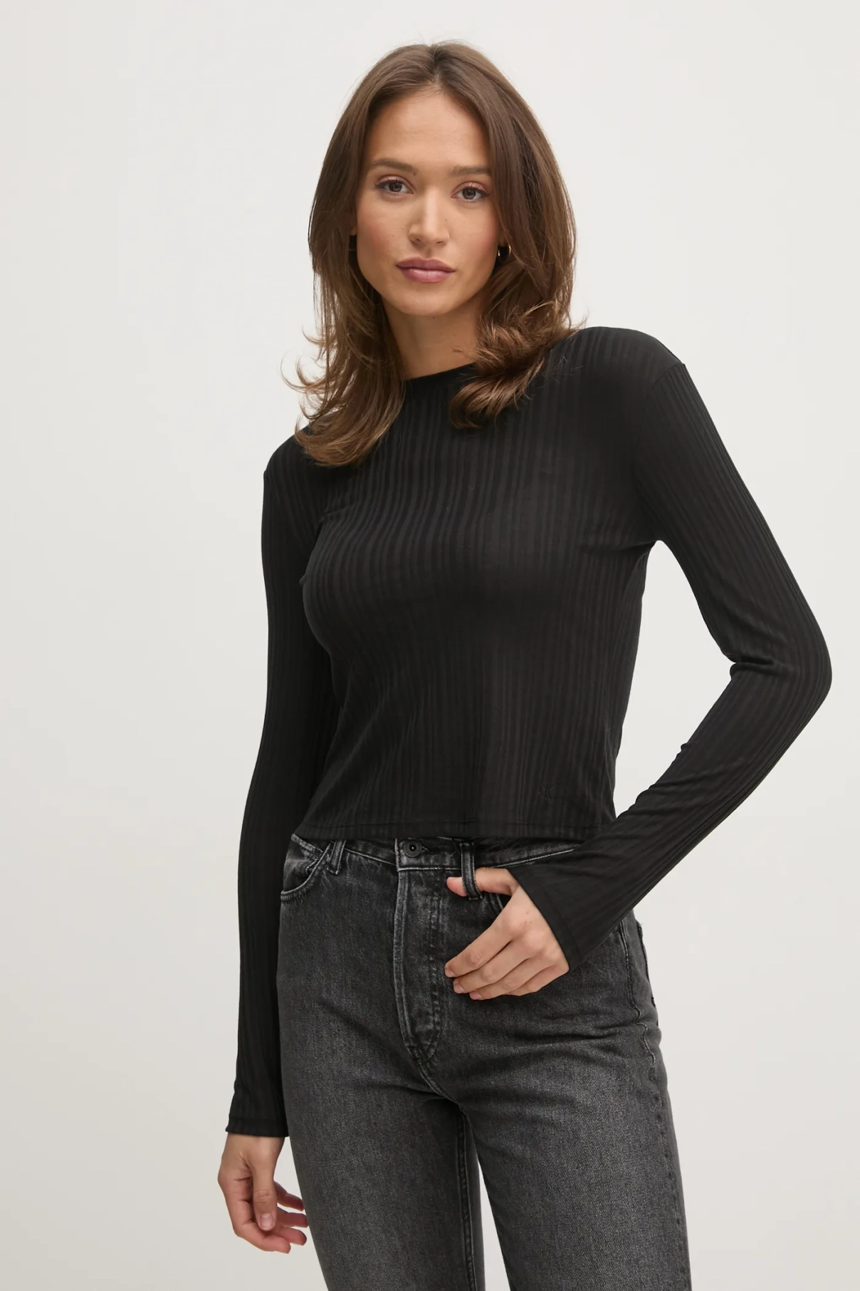 

Футболка с длинным рукавом Calvin Klein Jeans, черный