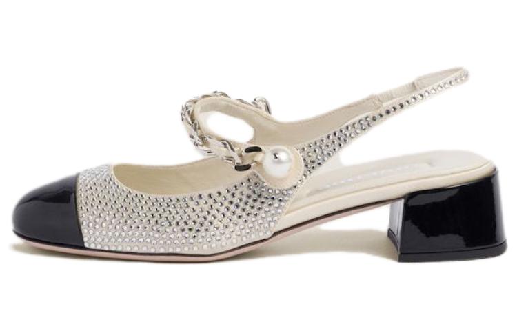 MIU MIU Женские туфли на платформе с массивным каблуком 3,5 см Ivory