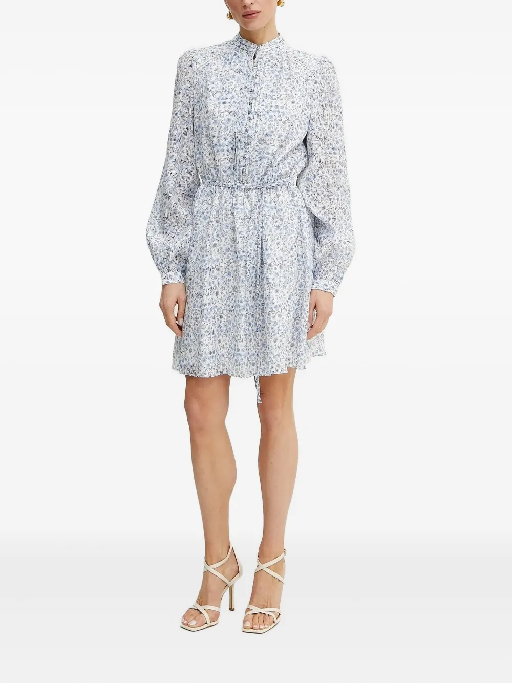 

Платье мини с цветочным принтом Guess Usa, синий