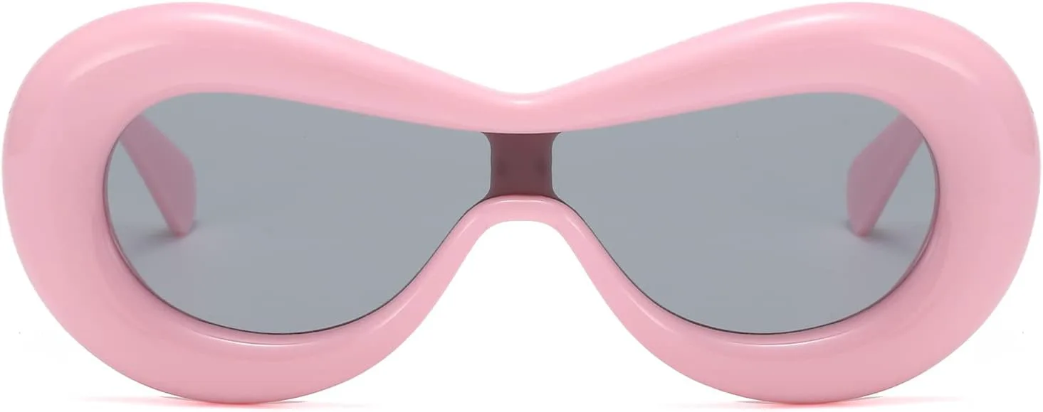 

Надувные солнцезащитные очки GIFIORE, большие модные очки в стиле «губная помада», стильные солнцезащитные очки, модные эстетичные очки, дизайнерский стиль, Pink