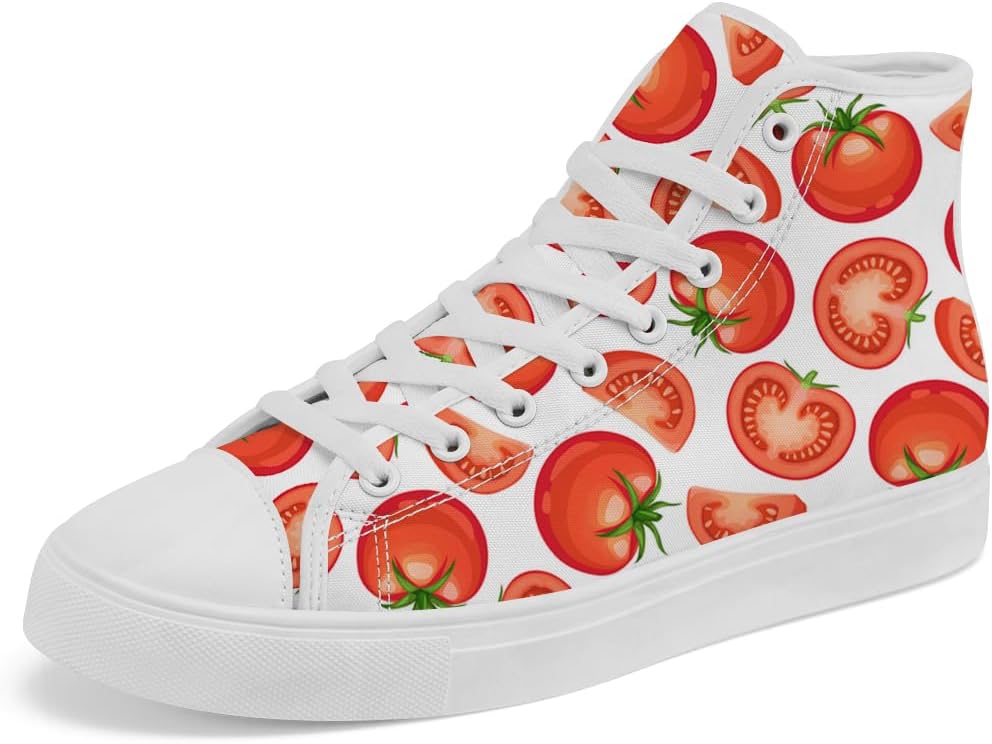 

Кеды на высокой подошве Chebing с томатом, высокие тканевые кроссовки, спортивные туфли на шнуровке для женщин и мужчин, белый
