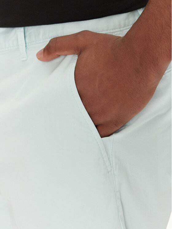 Шорты из ткани обычного кроя Chino-Slim-Shorts 50536723 Boss, голубой — фото 4
