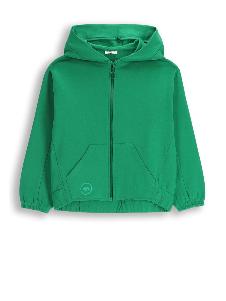 

Куртка с капюшоном на подкладке и застежкой-молнией зеленого цвета MOKIDA