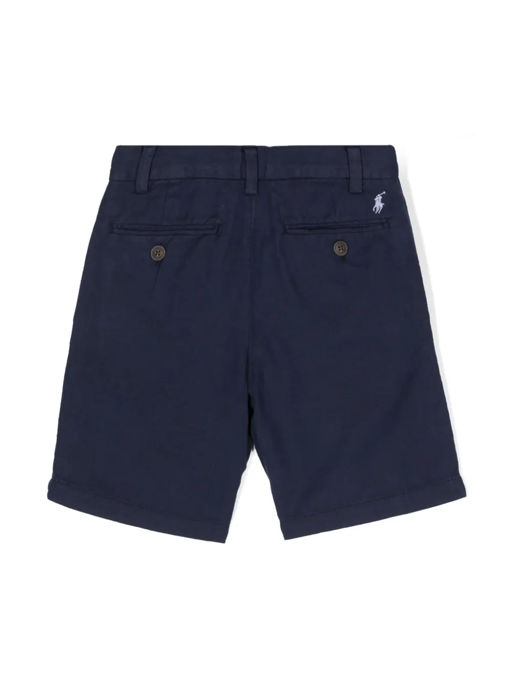 Шорты бермуды из смесового льна POLO RALPH LAUREN KIDS, синий — фото 2