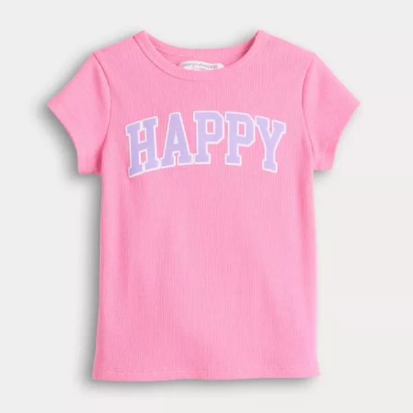 

Футболка с коротким рукавом для малышей и малышей Grayson Threads Kids The Label, розовый