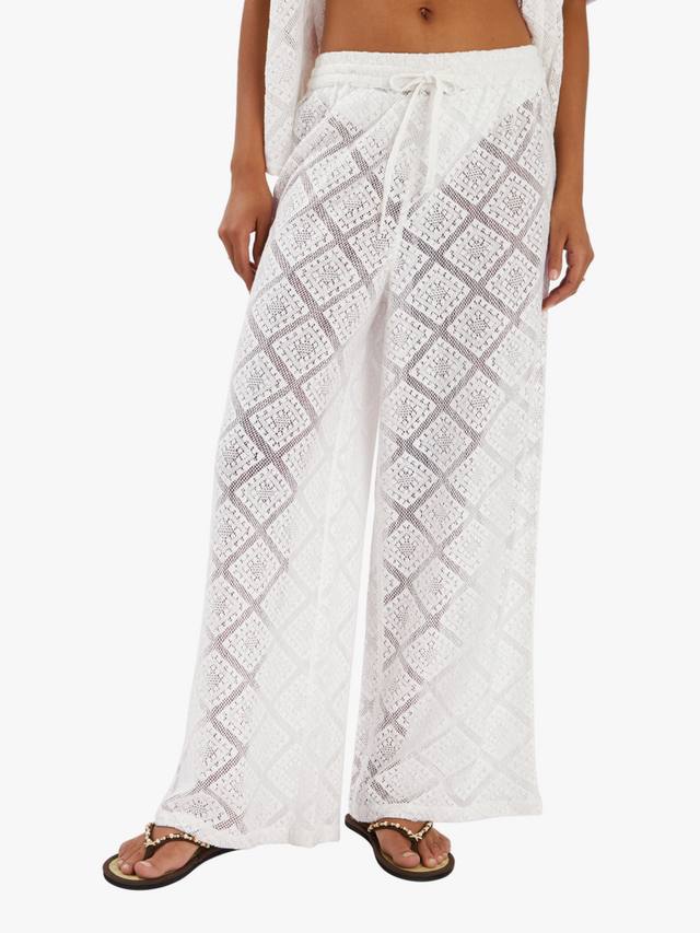 

Брюки с плиссировкой и кружевными вставками Accessorize, Ivory