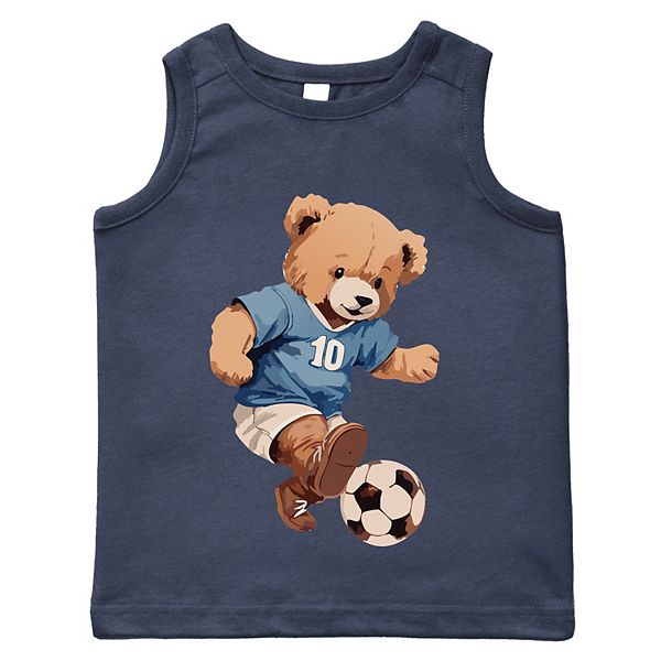 

Футболка Watercolor soccer bear для малышей The Juniper Shop, Navy