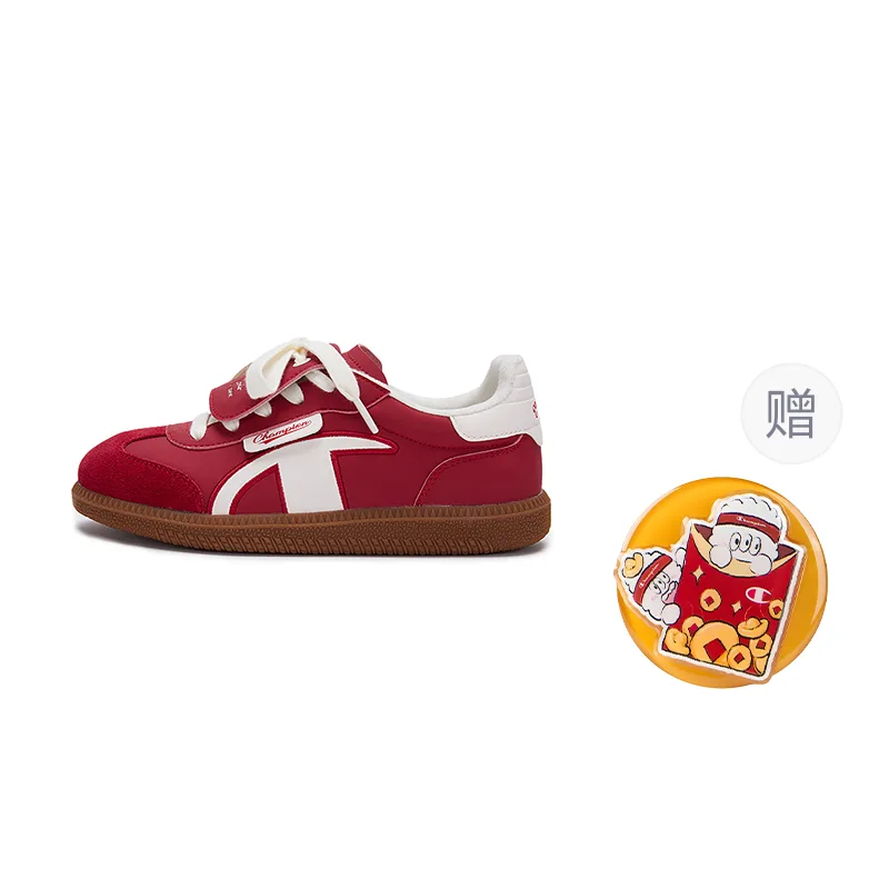 Champion Kids Детские скейтерские кроссовки low top из искусственной кожи, устойчивые к скольжению и истиранию, красные — фото 2