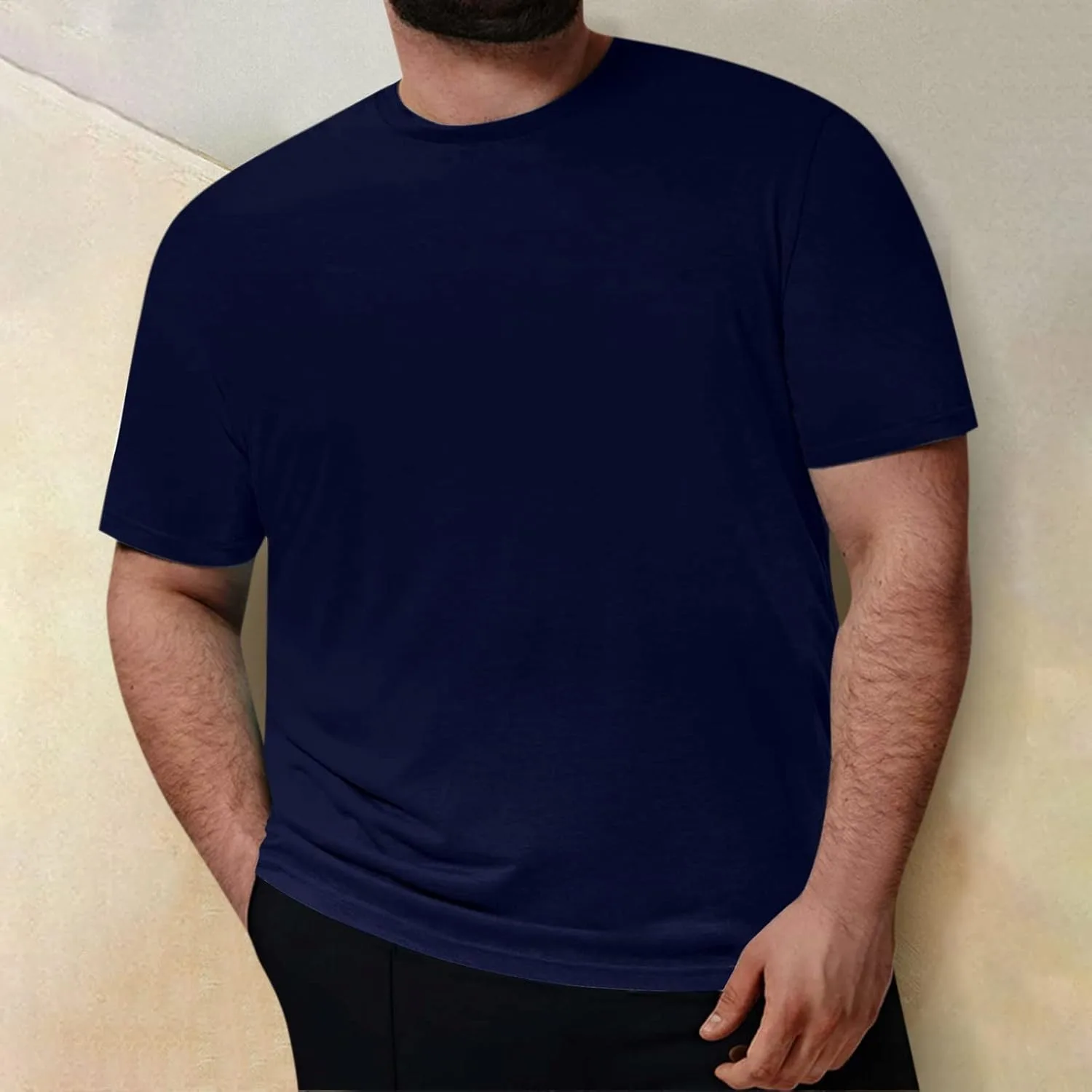 Футболка мужская Casual Plus Size, короткий рукав, летняя, легкая,-7XL — фото 2