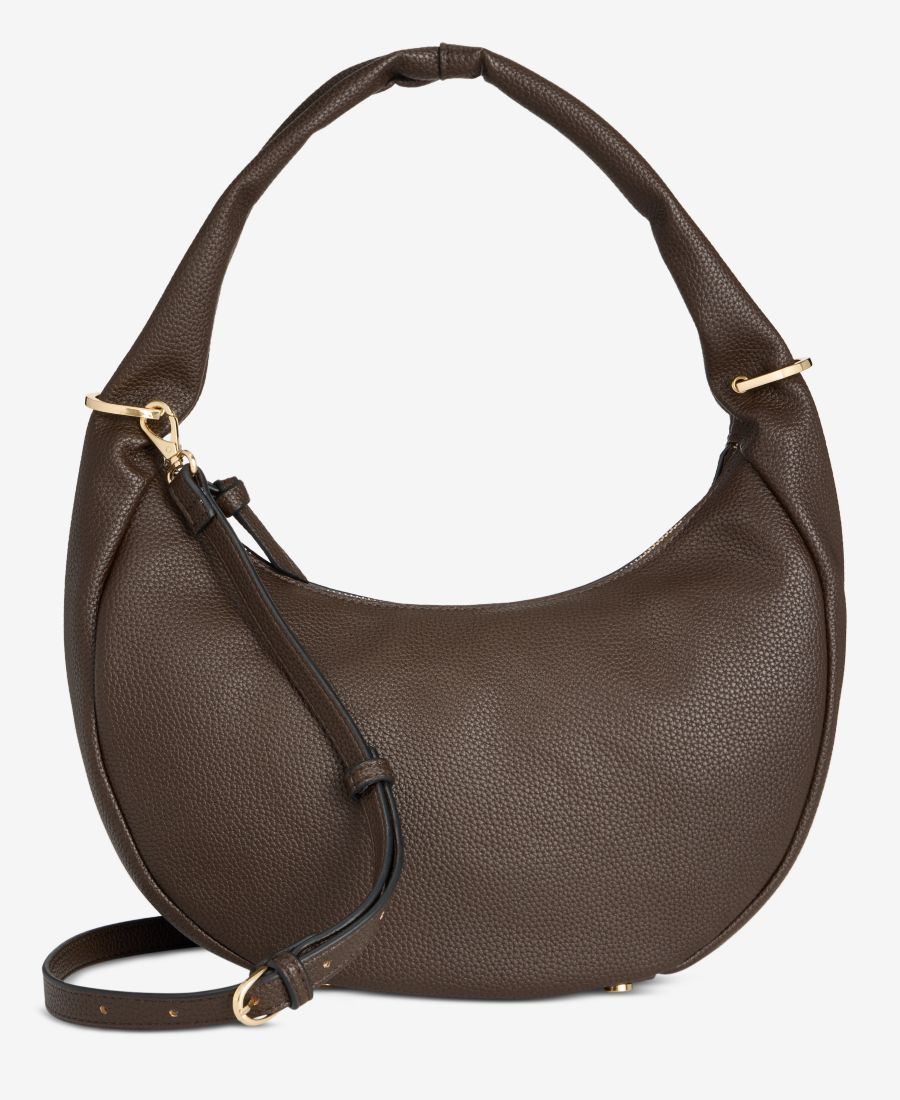 

Маленькая сумка-хобо Harlowwe из зернистой ткани On 34th, Chocolate Bark