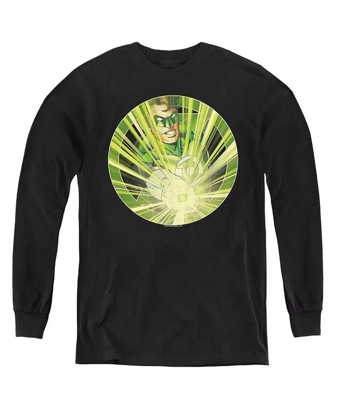 

Молодежные толстовки с длинным рукавом Light Em Up Green Lantern, черный