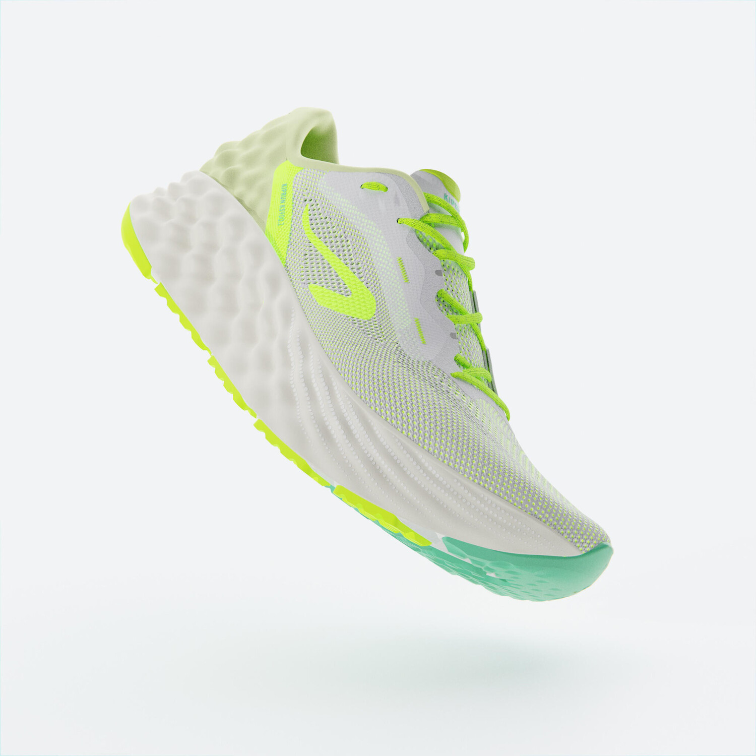 КРОССОВКИ ДЛЯ БЕГА МУЖСКИЕ KIPRUN KS900 2 - ЖЕЛТО-ЗЕЛЕНЫЕ Kiprun — фото 2