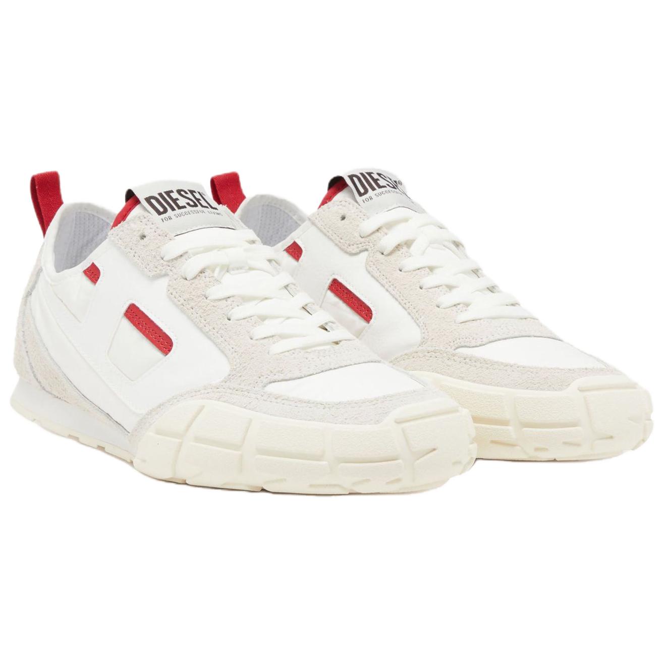 DIESEL S Pagodha Low top Casual Shoes мужские бело-красные — фото 4