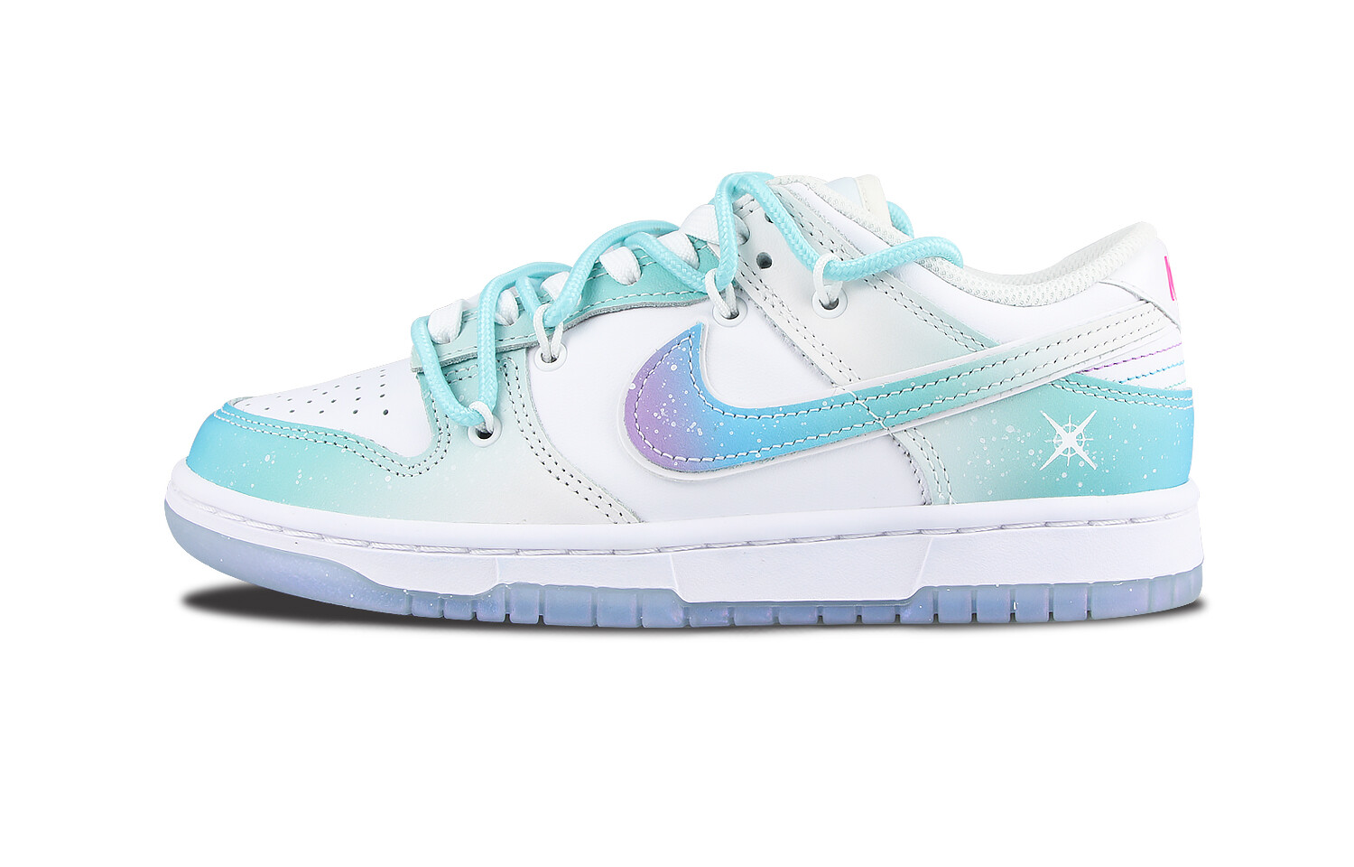 

Кроссовки Nike Dunk Skateboard Shoes Women's Low-Top White Purple