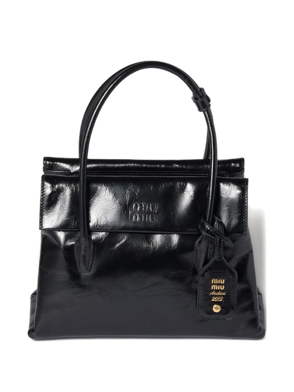 

Сумка-тоут Solitaire MIU MIU, черный