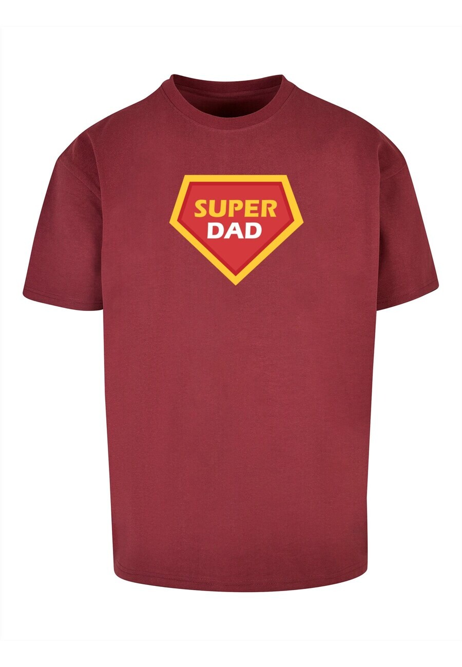 

Футболка Merchcode Fathers Day - Super Dad, цвет Wine red