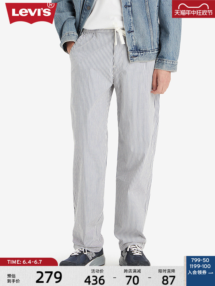 

Брюки мужские Levi's летние, синий / белый