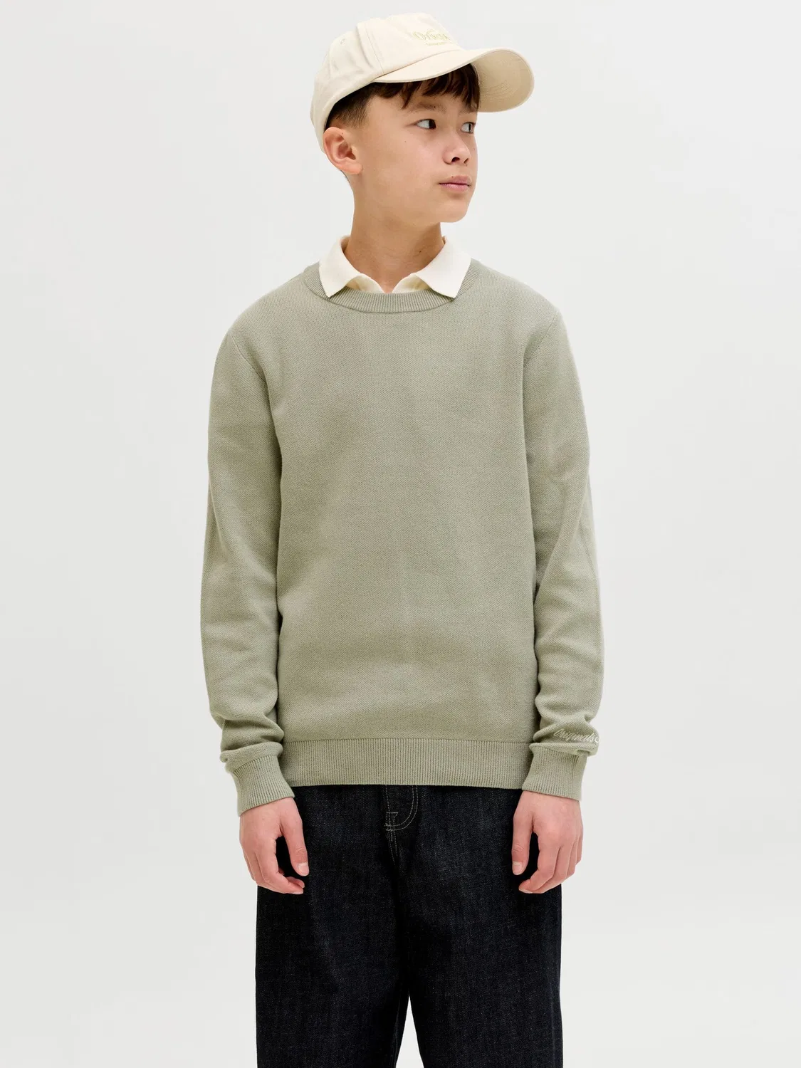 Свитер из органического хлопка JACK & JONES Junior, seagrass — фото 2