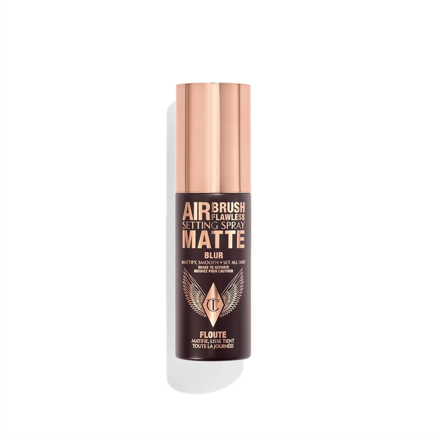 Charlotte Tilbury Airbrush Flawless Matte Setting Spray - ультратонкий спрей для фиксации макияжа на 16 часов, матирует, сужает поры и успокаивает кожу 32,5 мл, Clear