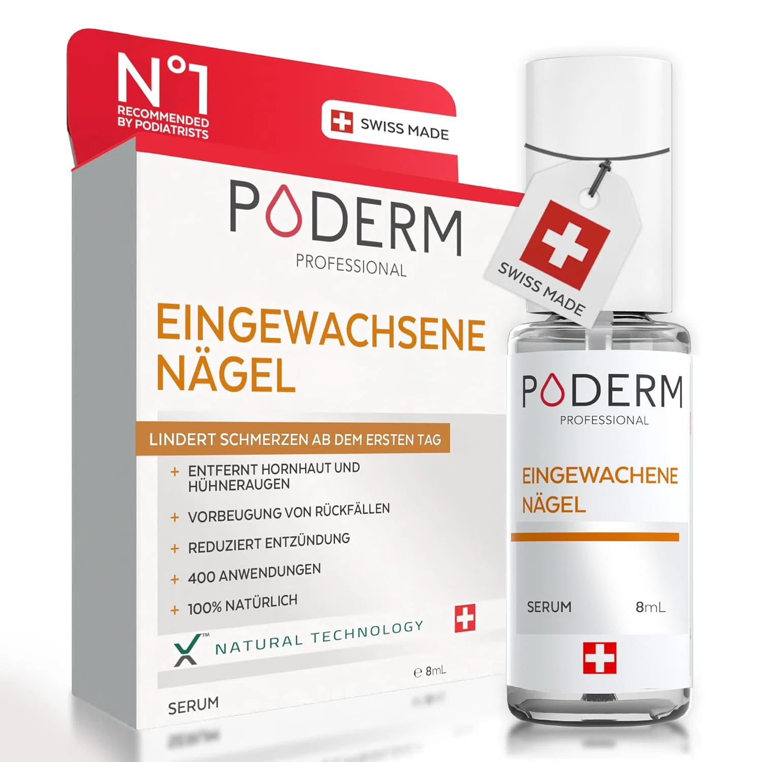 Масло-сыворотка Poderm для чувствительных и изогнутых ногтей Poderm