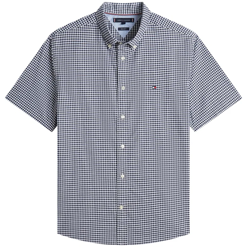 Рубашка мужская moderate Tommy Hilfiger, Navy Cyan White Plaid DW5