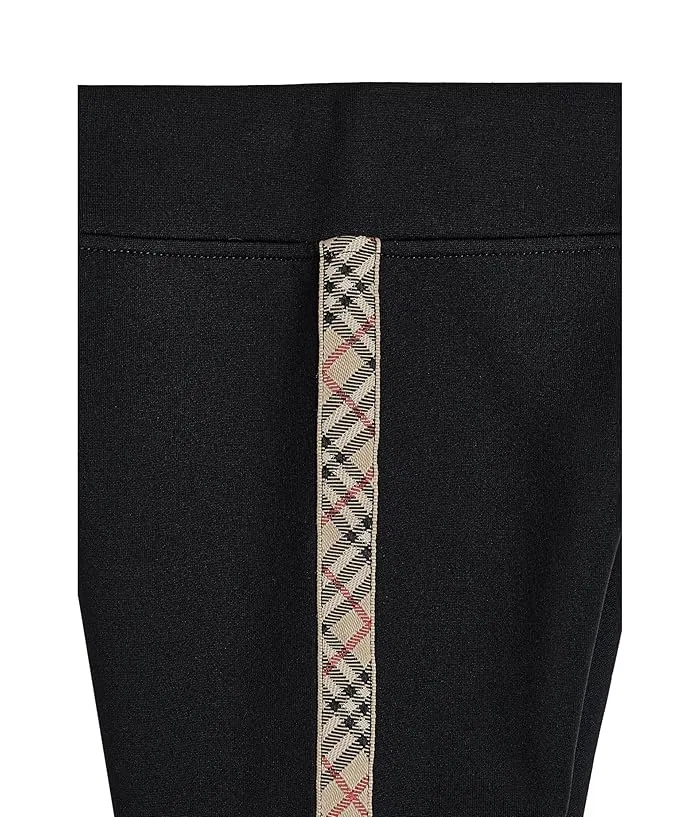 Брюки с лентой в клетку Devan Check Tape Burberry Kids, Black — фото 3