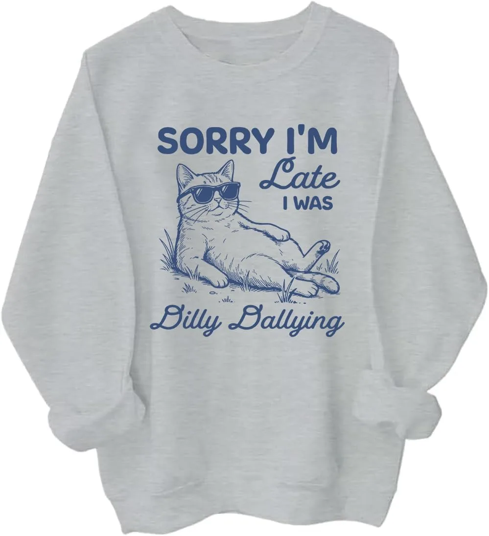 

Толстовка Sorry I'm Late I Was Dilly Dallying с длинным рукавом Cynvor