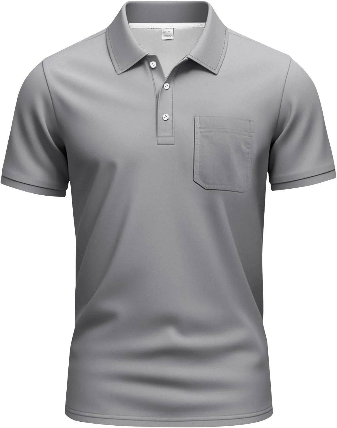 

Ymosrh мужская поло с коротким рукавом, однотонная, Casual, M-3XL