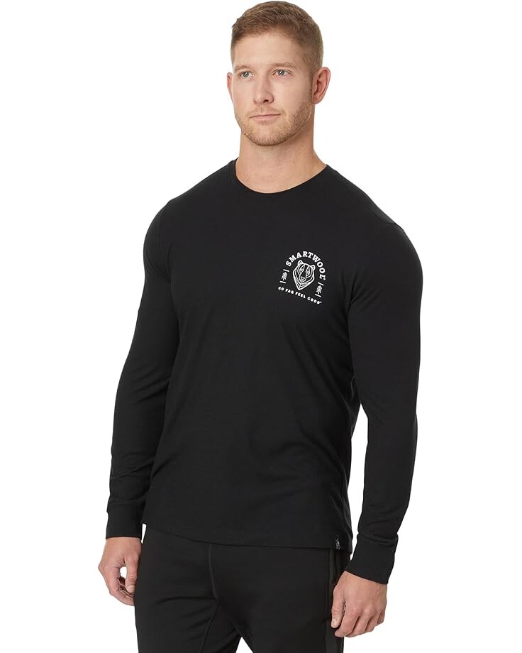

Лонгслив Smartwool Bear Stare Graphic Long Sleeve Tee, черный