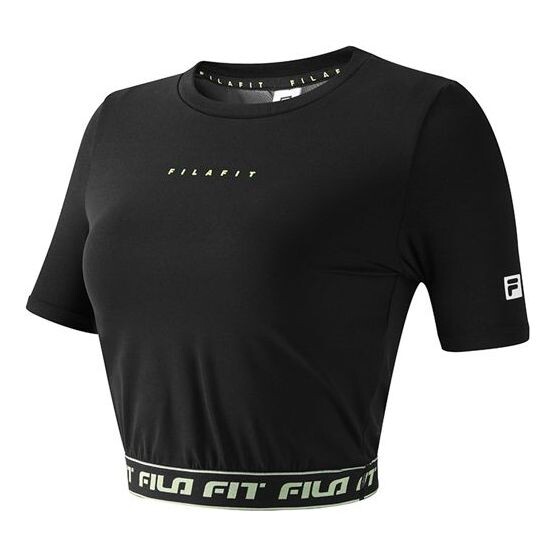 

Футболка alphabet printing yoga gym short sleeve top 'black' Fila, черный