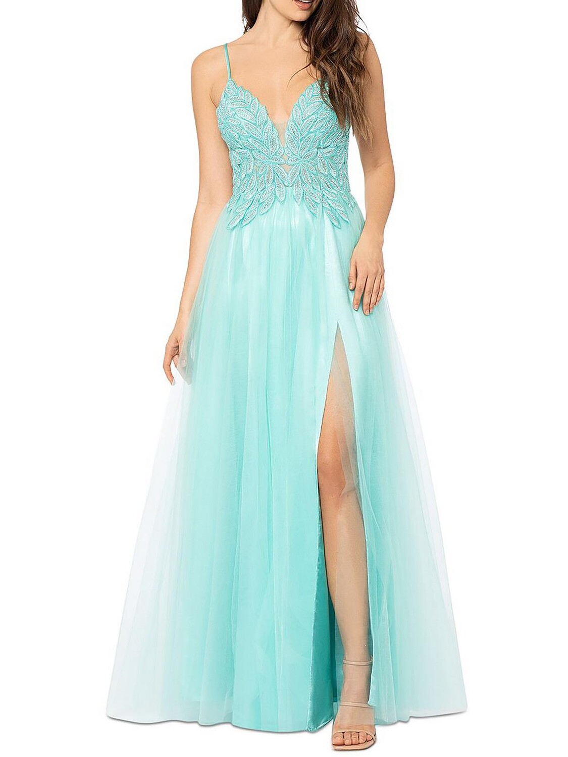 

Женское вечернее платье макси с украшением для юниоров Blondie Nites, цвет Mint