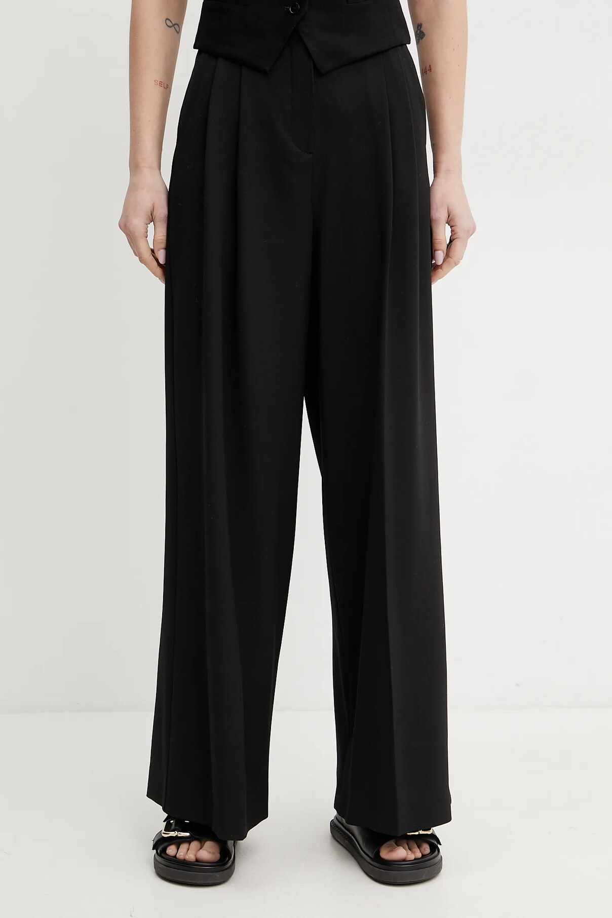 

Брюки из смеси кашемира Weekend Max Mara, черный