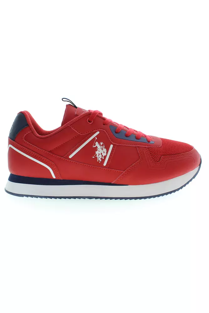 

Красные мужские кроссовки из полиэстера U.S. Polo Assn.