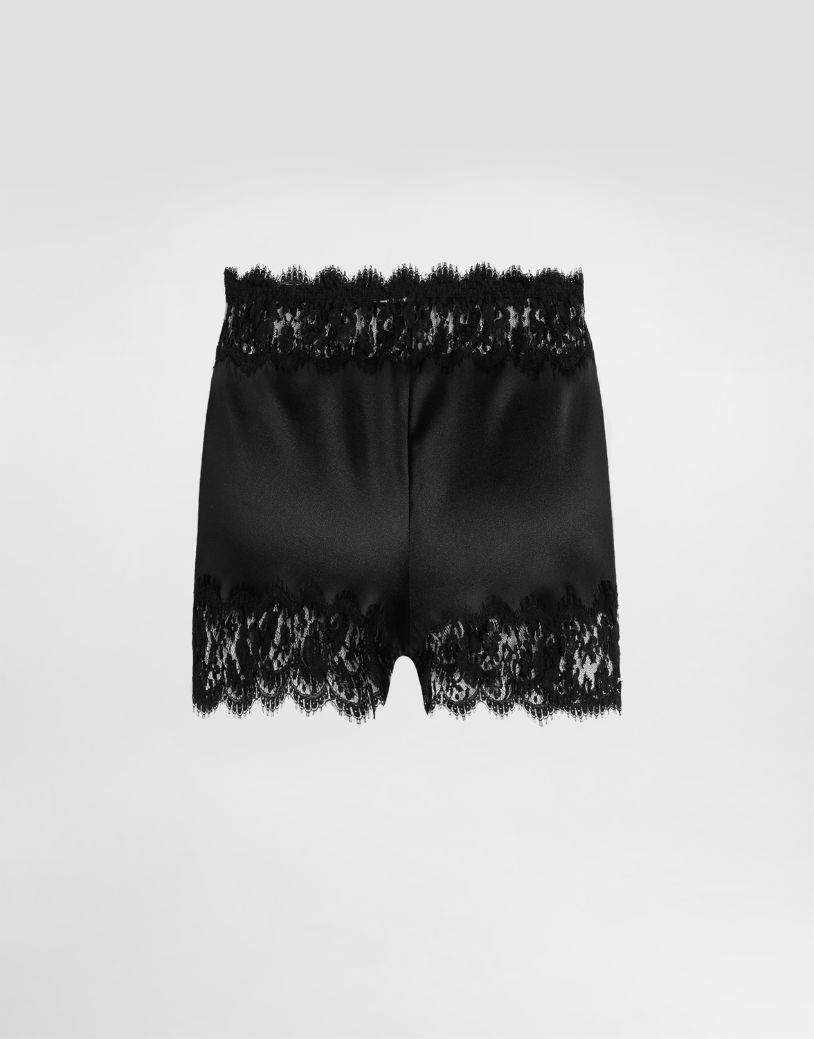 Атласные шорты для белья с кружевной отделкой Dolce & Gabbana, черный — фото 2