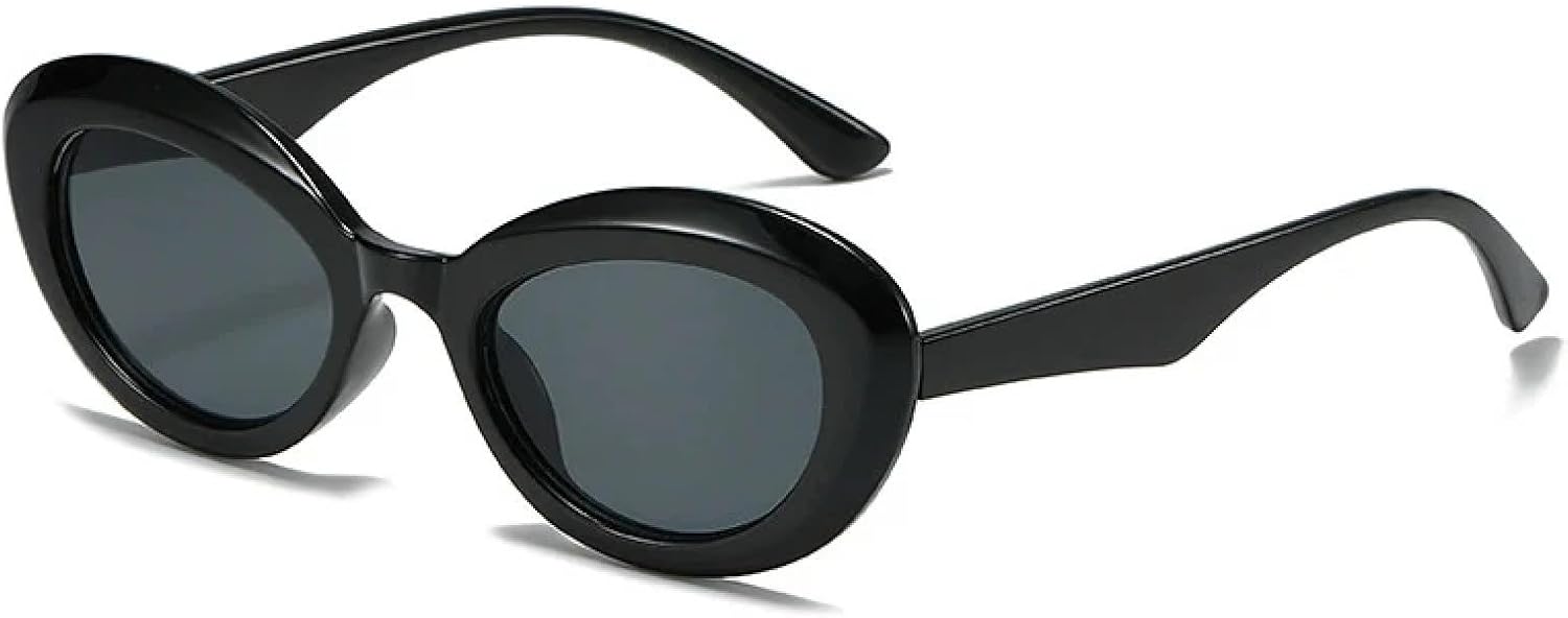 

Ретро-солнцезащитные очки класса люкс, маленькие овальные, для женщин и мужчин, модные винтажные солнцезащитные очки для летних путешествий, защита от УФ-излучения UV400 generic, Black Gray