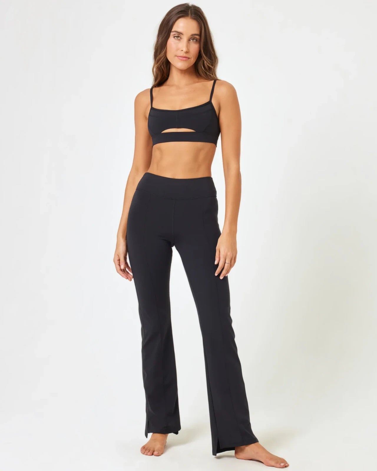 

Бюстгальтер L*Space Rush женский, черный, эластичный, с вырезами, регулируемые бретели, BUU946 L Space, черный