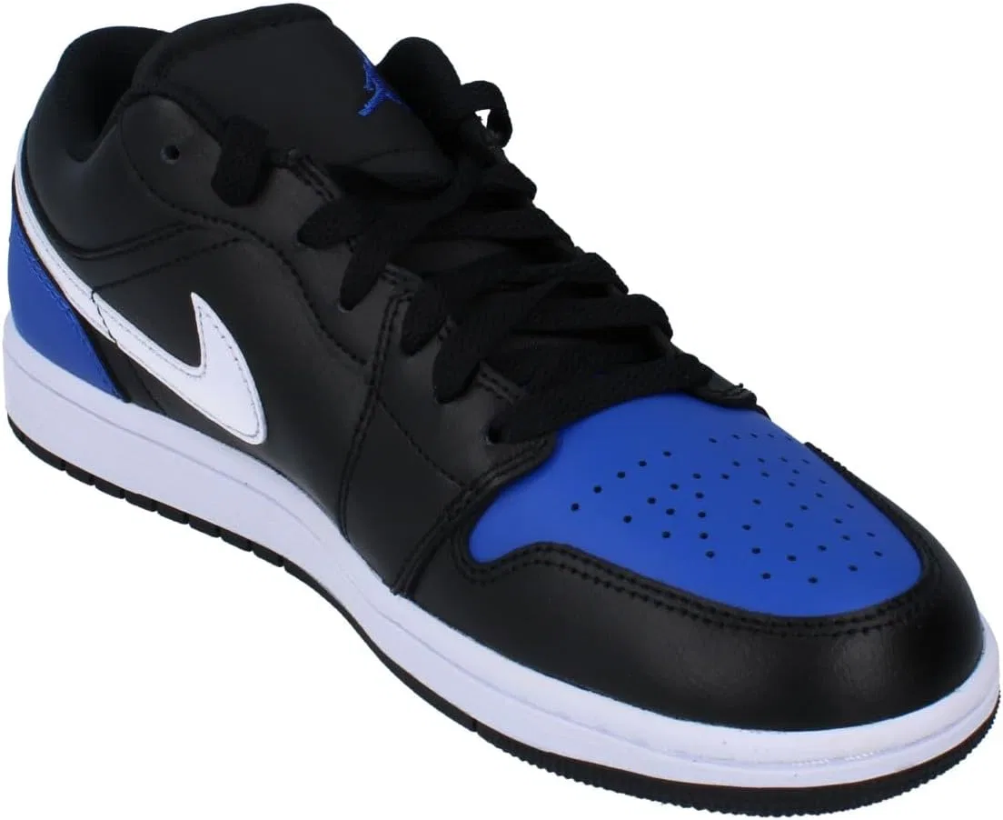 Мужские кроссовки Nike Air Jordan 1 Low, Black White Game Royal 042 — фото 4