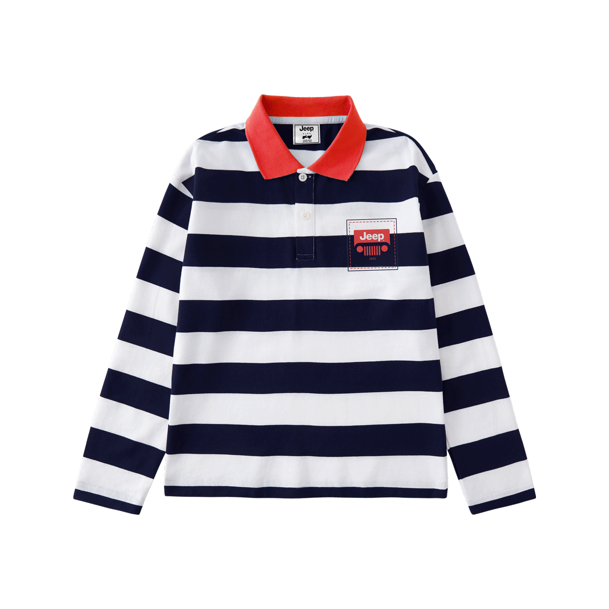 

Футболка с лацканом Grade School Moderate Jeep, синий, белый