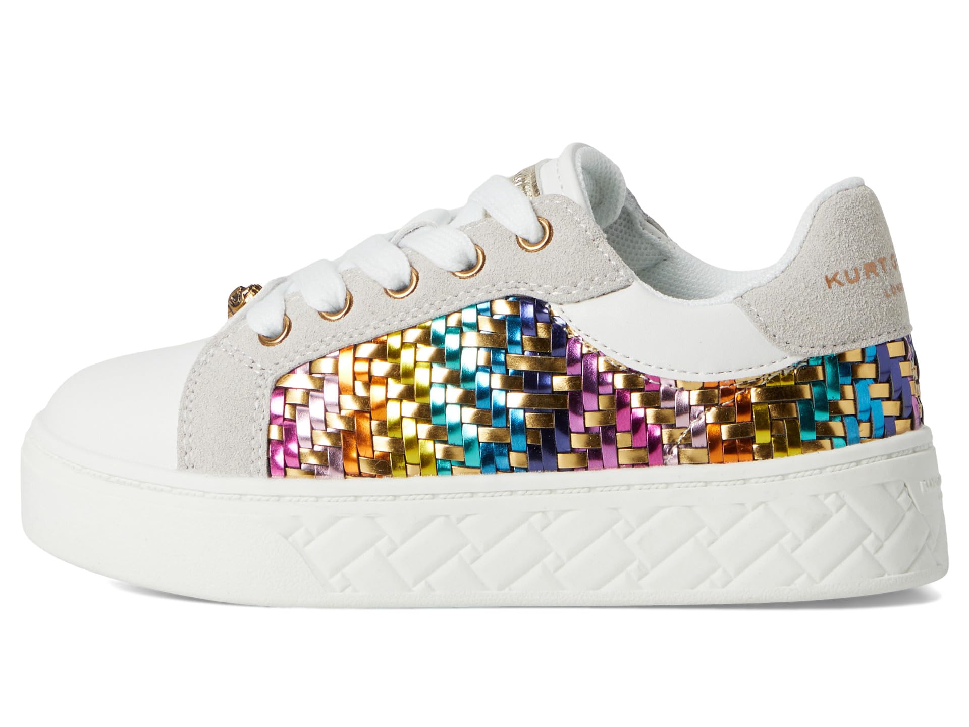 Туфли Kurt Geiger London Kids Mini Kensington Cupsole, цвет White Gold — фото 4