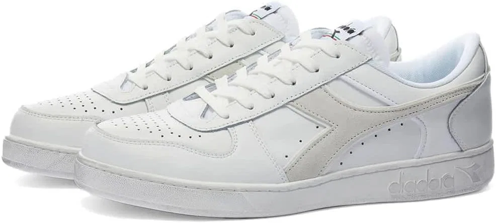 Кроссовки Diadora, Magic Basket Low Icona Leather Shoes Fashion Casual Sport Unisex, Total White — фото 2